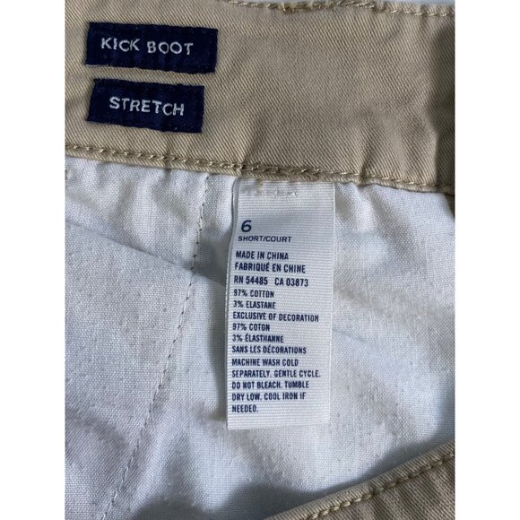 American Eagle Outfitter Khaki Pants Womens 6 Short Kick Boot Stretch School Y2K - Picture 4 of 13